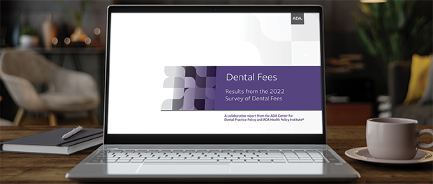 Computer Showing Survey of Dental Fees